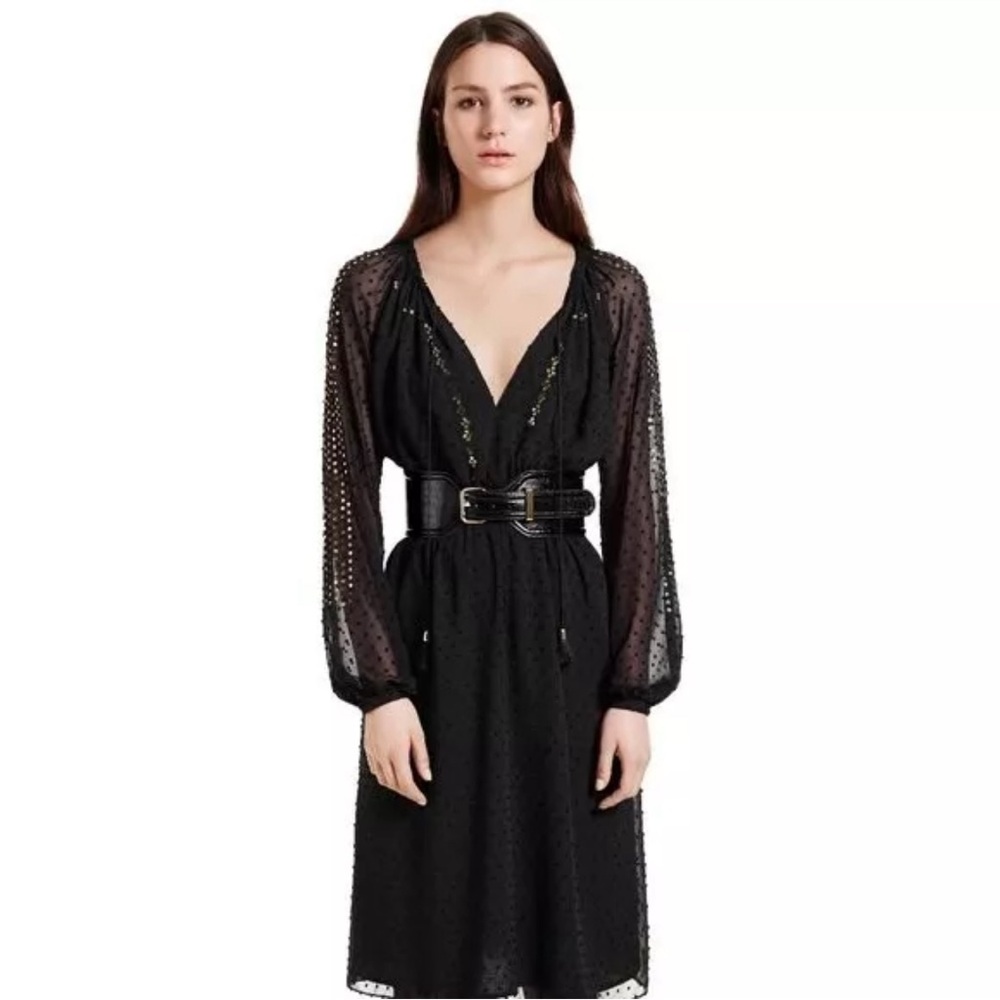 Altuzarra Dress x Target size 4 Midi Black Sheer Small